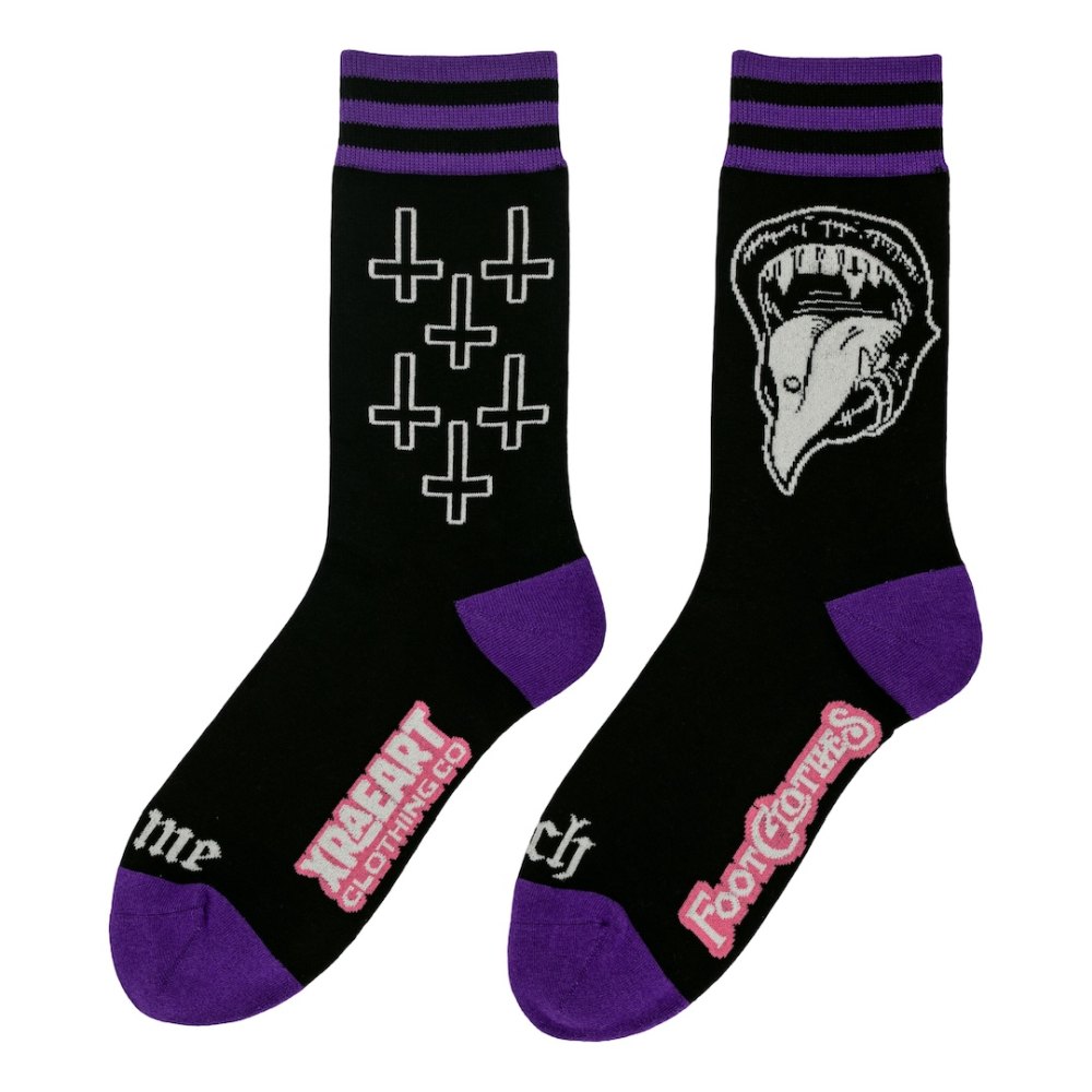 Footclothes - Bite Me Bitch Split L/R Design Sokken - Multicolours